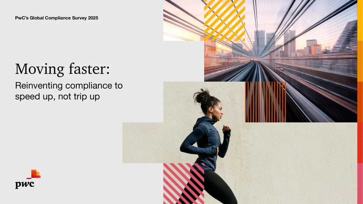Moving faster: Reinventing compliance to speed up, not trip up · slide 1