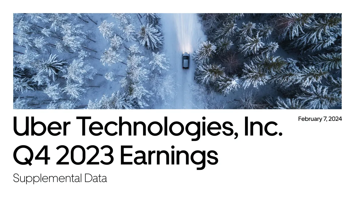 Uber | Results Presentation Deck | 28 slides · slide 1