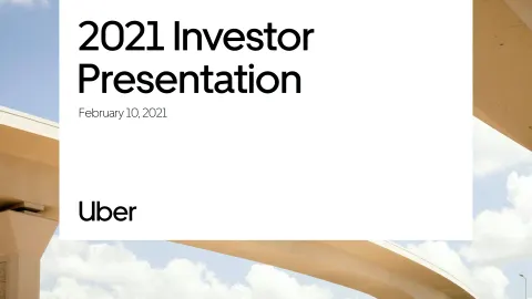 Uber | Investor Presentation Deck | 56 slides