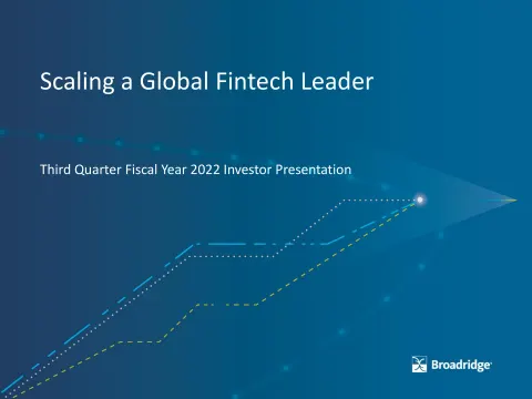Broadridge Financial Solutions | Results Presentation Deck | 48 slides