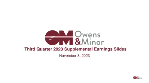 Owens&amp;Minor | Results Presentation Deck | 3 slides