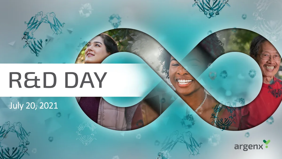The infinity symbol is used as a framing device for the imagery.