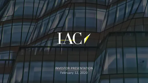 IAC | Investor Presentation Deck | 42 slides