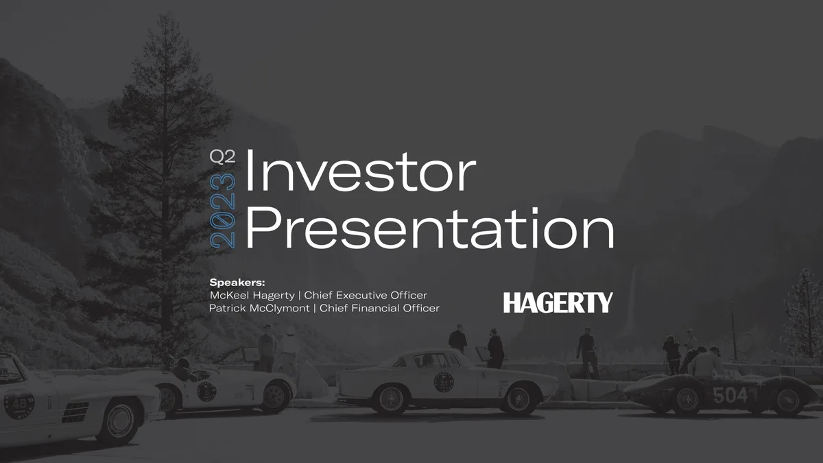 Hagerty | Investor Presentation Deck | 18 slides · slide 1