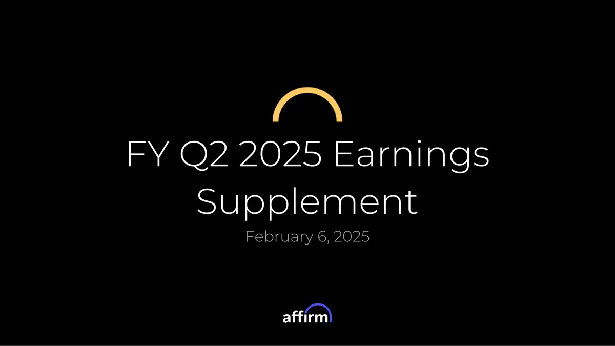 Affirm | Results Presentation Deck | 52 slides · slide 1