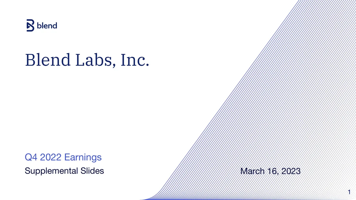 Blend | Results Presentation Deck | 17 slides · slide 1