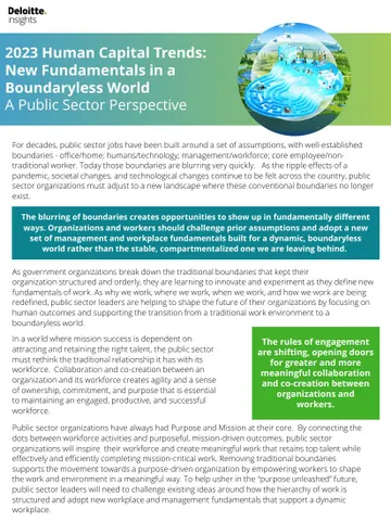 Deloitte 2023 Global Human Capital Trends Report: New fundamentals for a boundaryless world