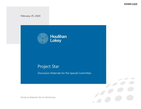 Houlihan Lokey | Investment Banking Pitch Book | 6 slides