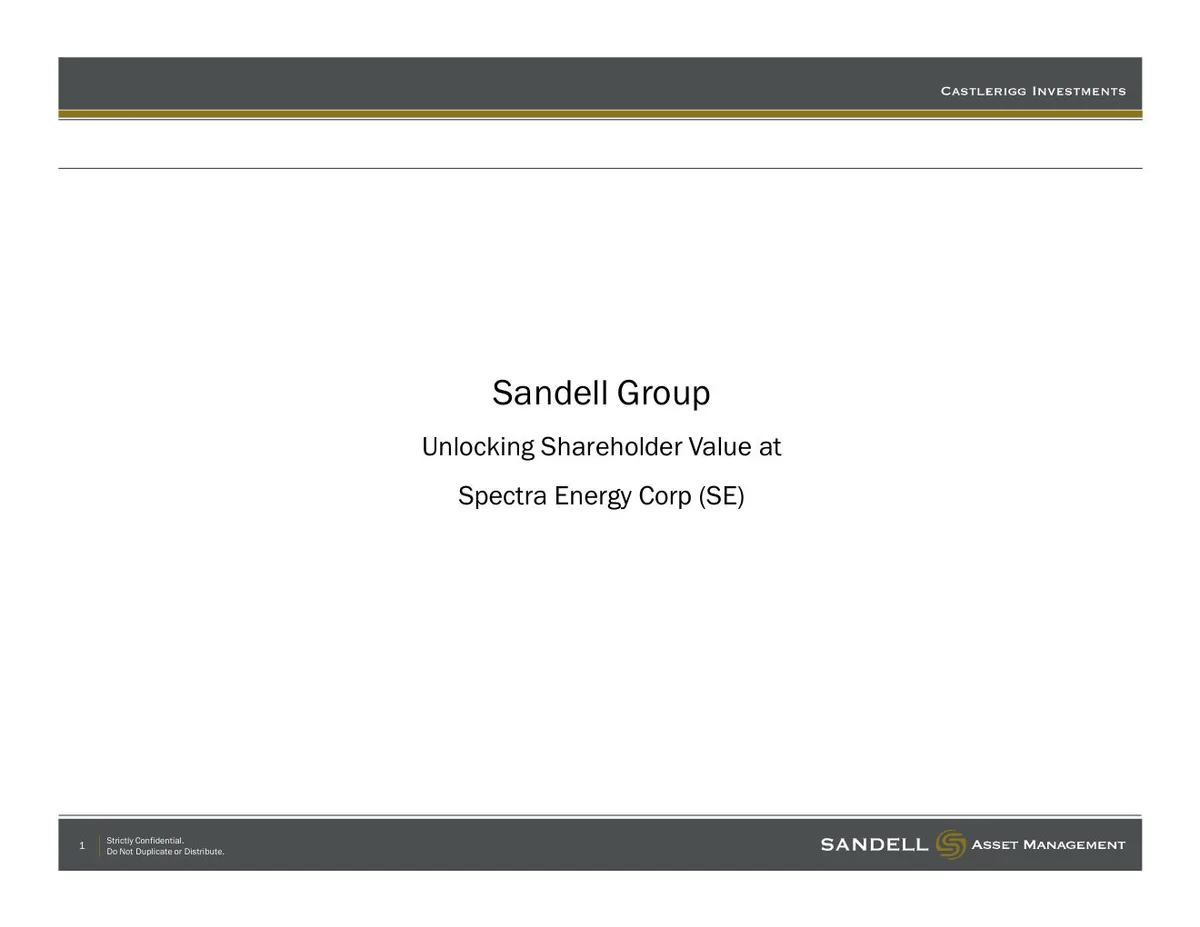 Spectra Energy Corp (SE) · slide 1