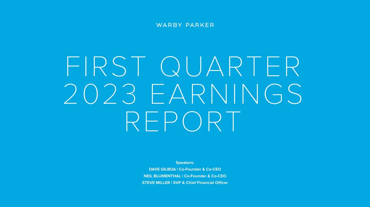 Warby Parker | Results Presentation Deck | 31 slides · slide 1