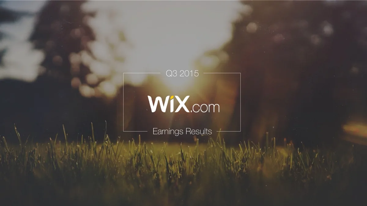 Wix | Results Presentation Deck | 18 slides · slide 1