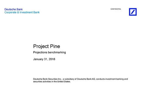 Deutsche Bank | Investment Banking Pitch Book | 31 slides