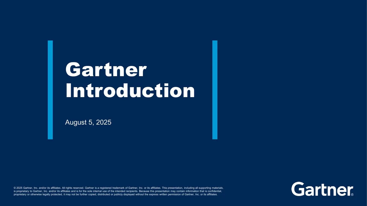 Gartner Introduction 2025 · slide 1