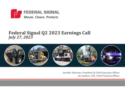 Federal Signal | Results Presentation Deck | 18 slides