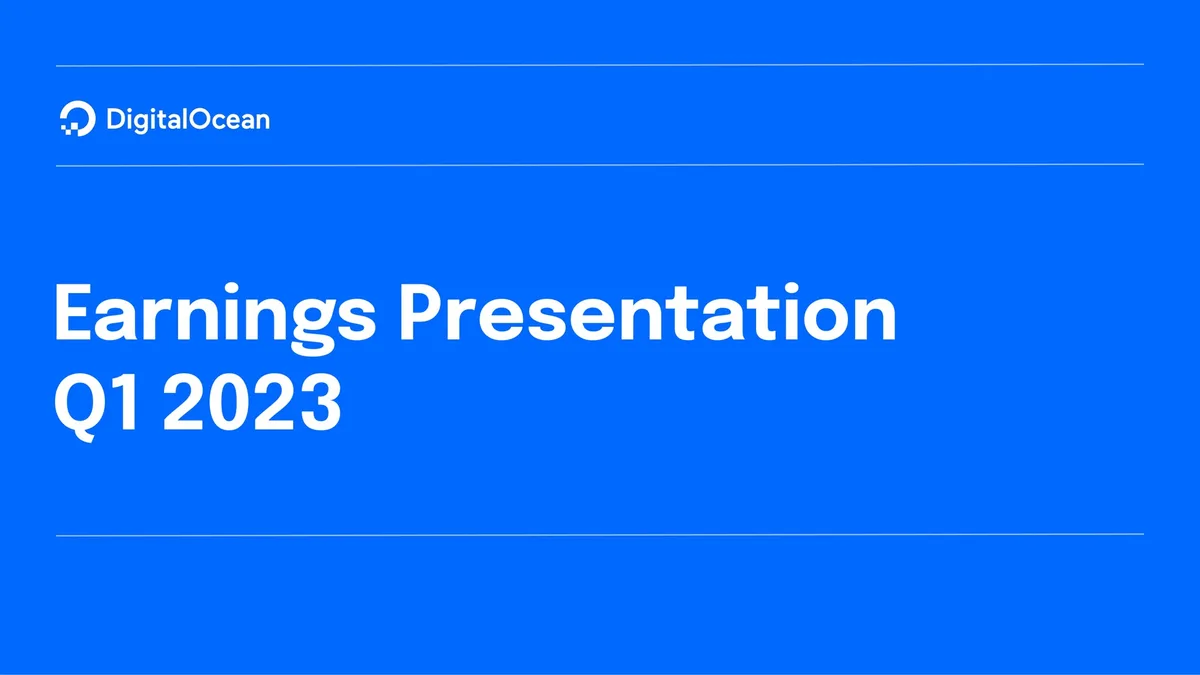 DigitalOcean | Results Presentation Deck | 23 slides · slide 1