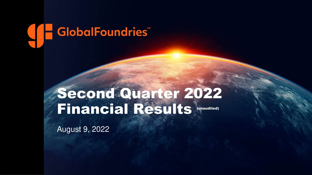 GlobalFoundries | Results Presentation Deck | 20 slides · slide 1