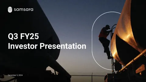 Samsara | Investor Presentation Deck | 23 slides