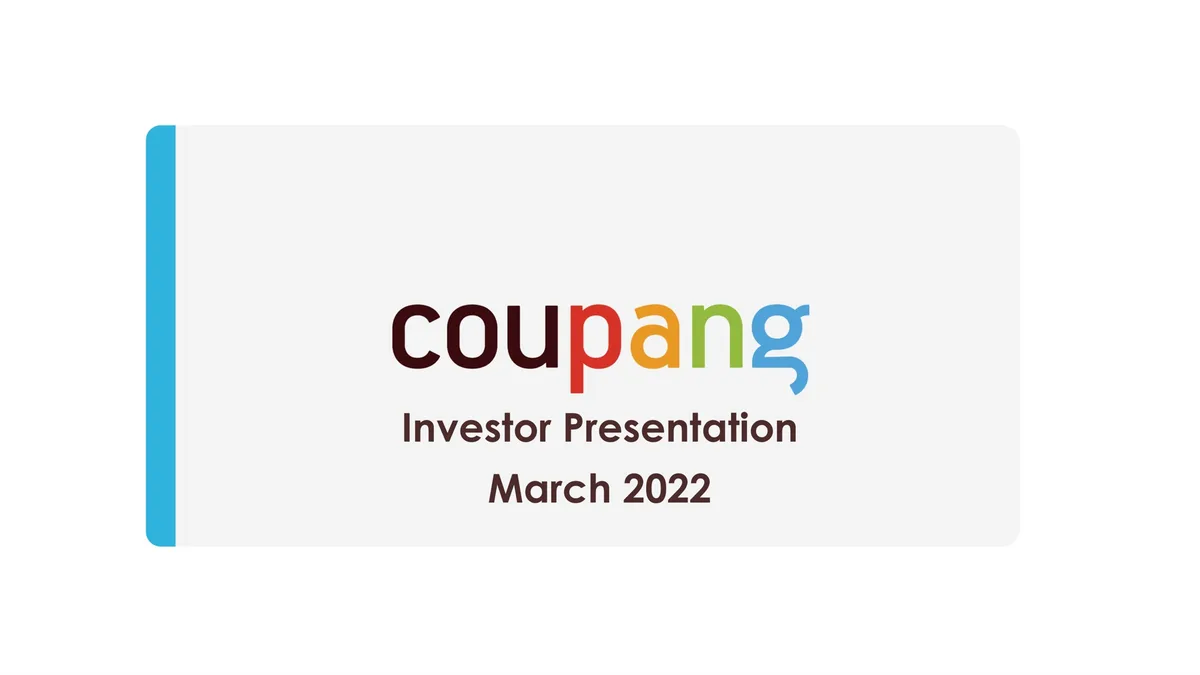 Coupang | Results Presentation Deck | 20 slides · slide 1