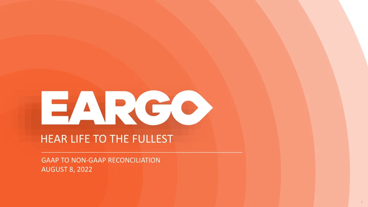 Eargo | Results Presentation Deck | 4 slides · slide 1