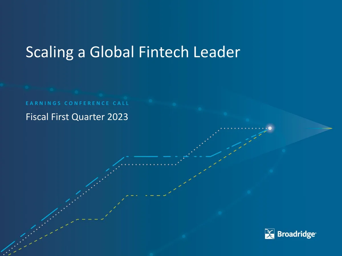 Broadridge Financial Solutions | Results Presentation Deck | 28 slides · slide 1