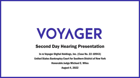 Voyager Digital | Investor Presentation Deck | 12 slides