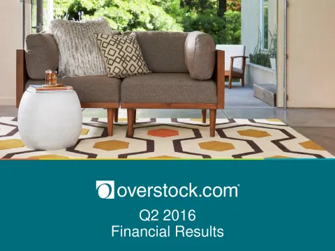 Overstock | Results Presentation Deck | 15 slides