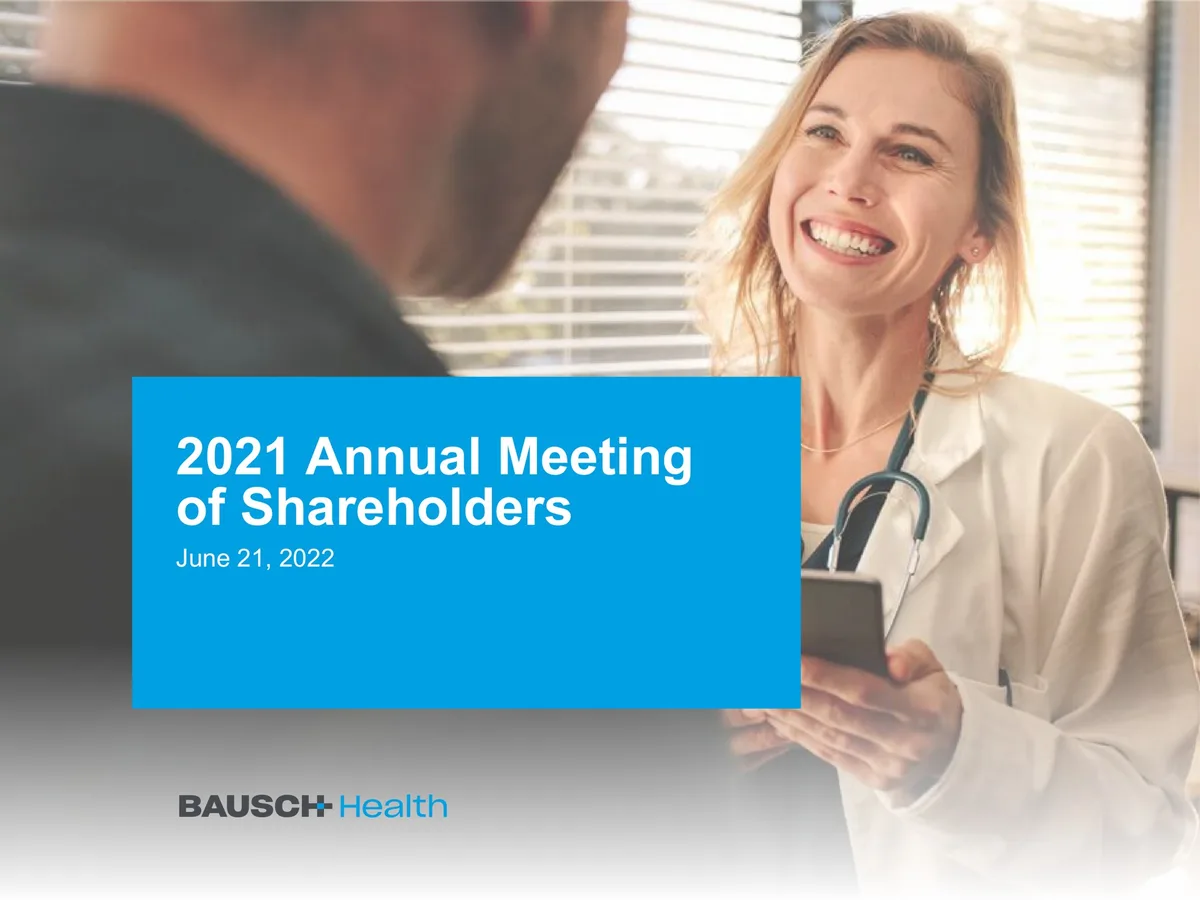 Bausch Health Companies | Shareholder Engagement Presentation Deck | 19 slides · slide 1