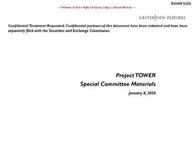 Includes SEC confidential treatment request language.