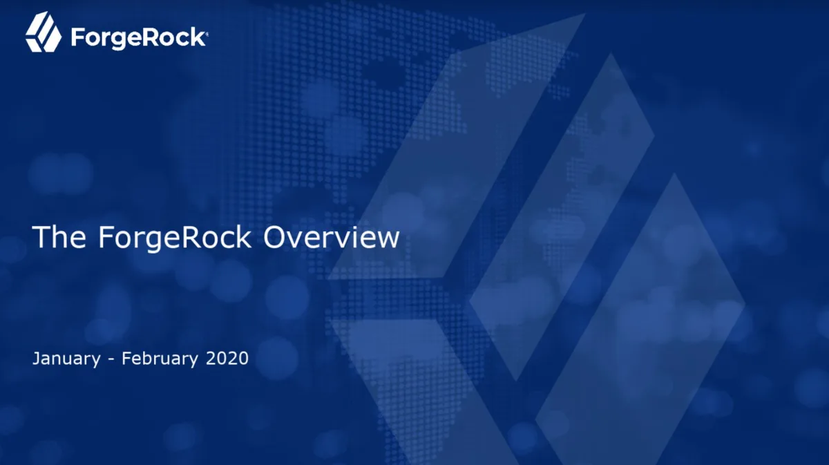 Check out the 9-slide pitch deck which landed security startup Forgerock a $93 million funding round led by Facebook-backer Accel · slide 1