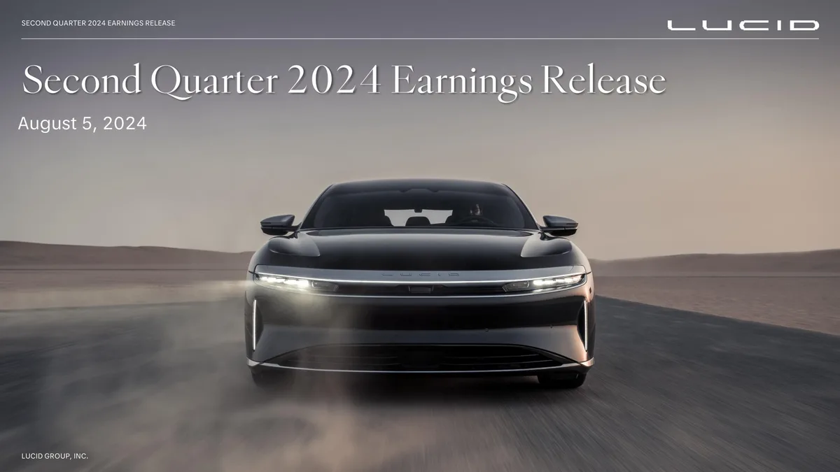 Lucid Motors | Results Presentation Deck | 37 slides · slide 1