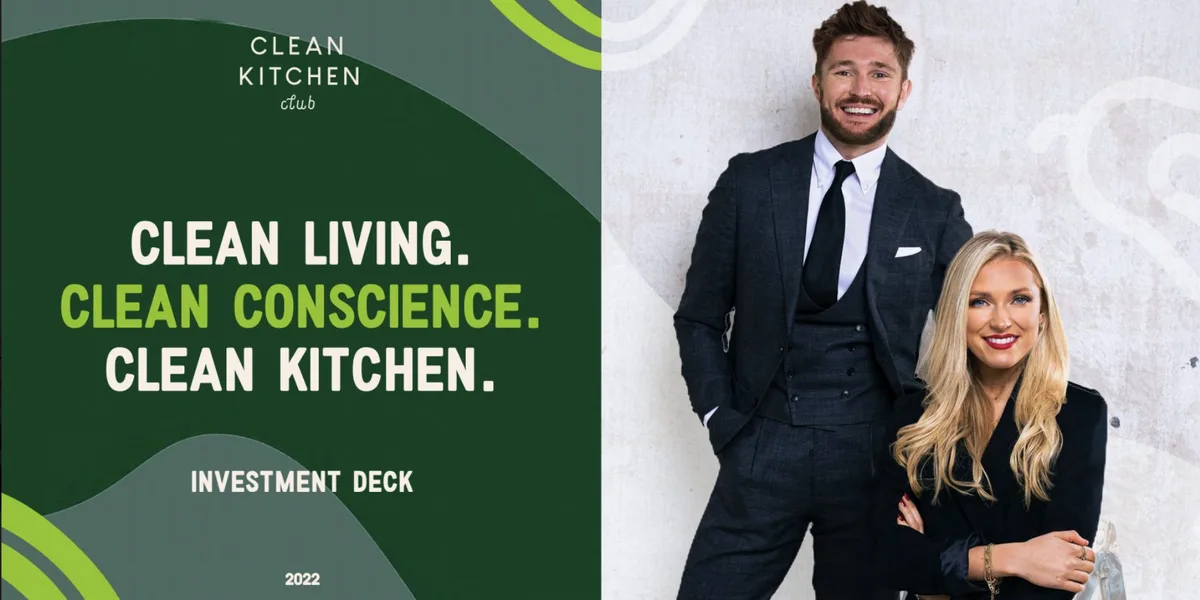 The pitch deck used to raise $1.7 million for a vegan-food brand co-founded by a Made in Chelsea star · slide 1