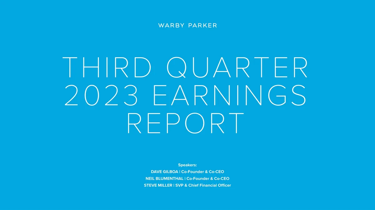 Warby Parker | Results Presentation Deck | 26 slides · slide 1