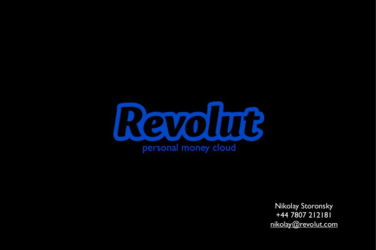 Revolut | Start Up Pitch Deck | 11 slides · slide 1