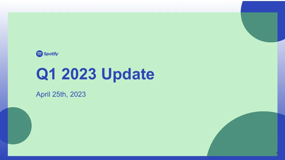 2023 Q1 Shareholder Deck · slide 1