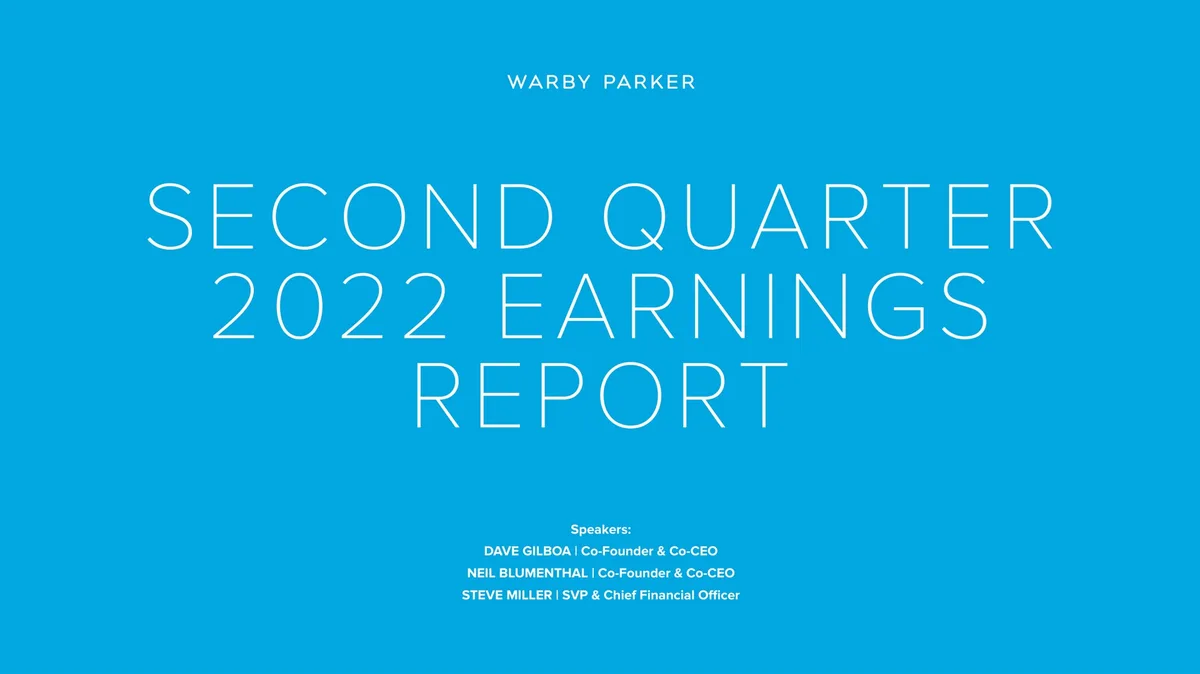 Warby Parker | Results Presentation Deck | 28 slides · slide 1