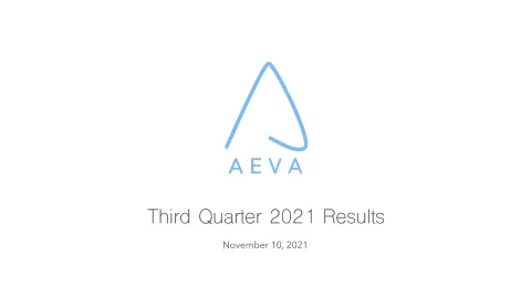 Aeva | Results Presentation Deck | 14 slides