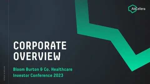 AbCellera | Investor Conference Presentation Deck | 19 slides