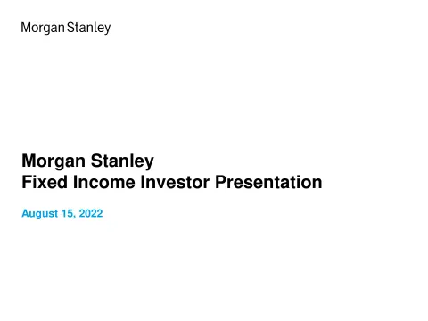 Morgan Stanley | Fixed Income Presentation Deck | 11 slides