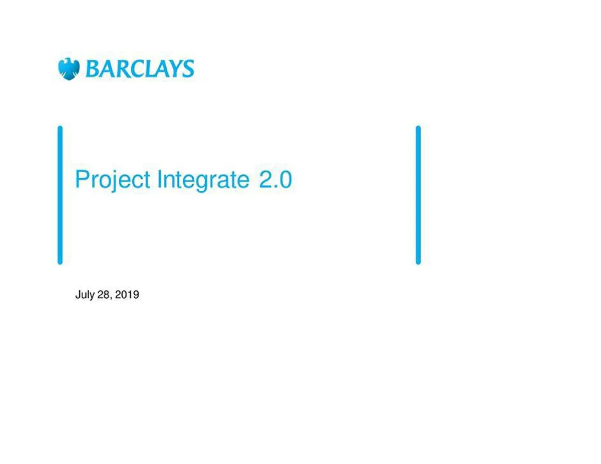 Barclays | Investment Banking Pitch Book | 40 slides · slide 1