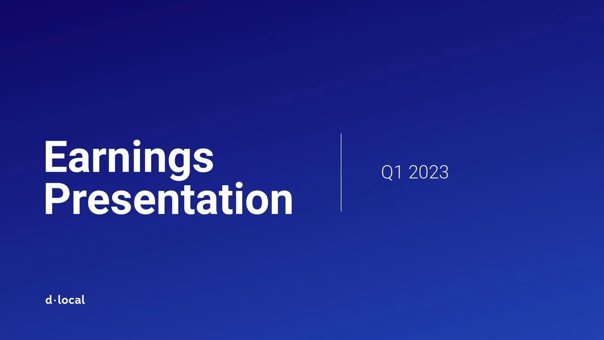 dLocal | Results Presentation Deck | 27 slides · slide 1