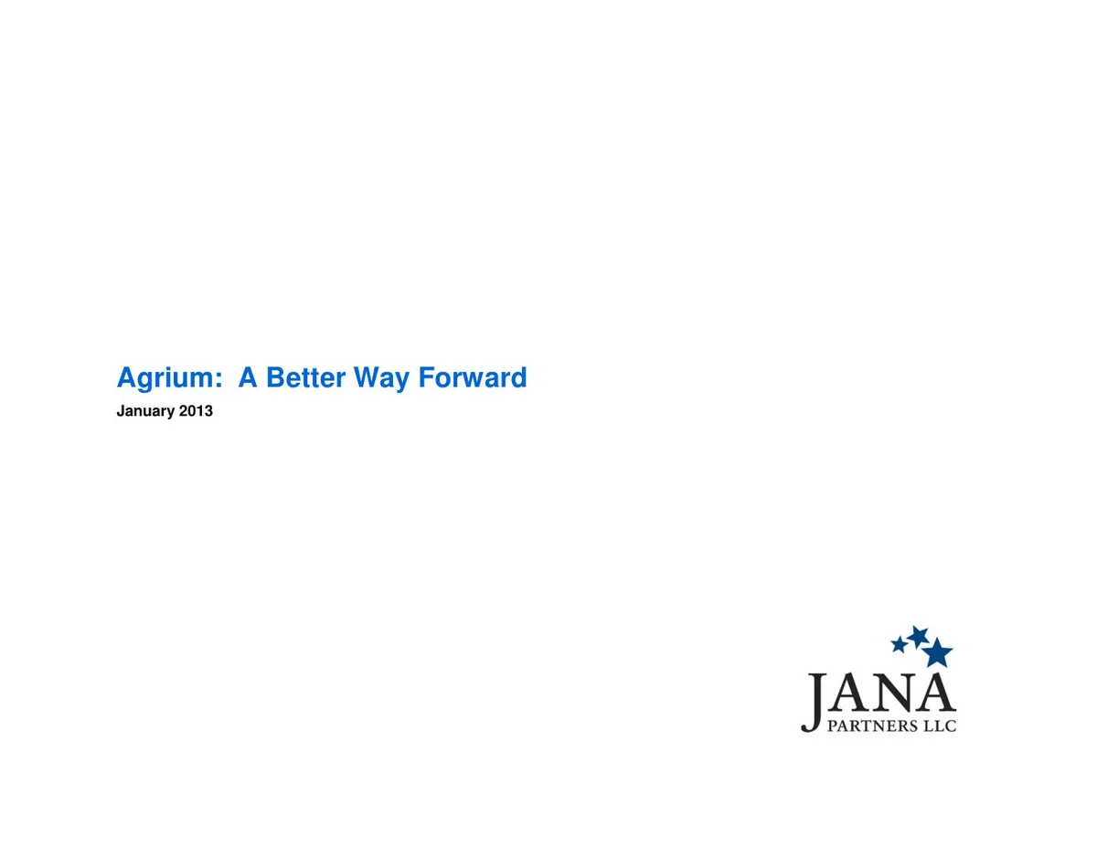 Agrium (AGU) · slide 1