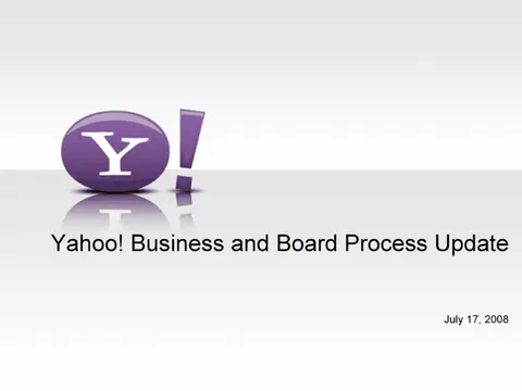 Yahoo | Mergers and Acquisitions Presentation Deck | 34 slides