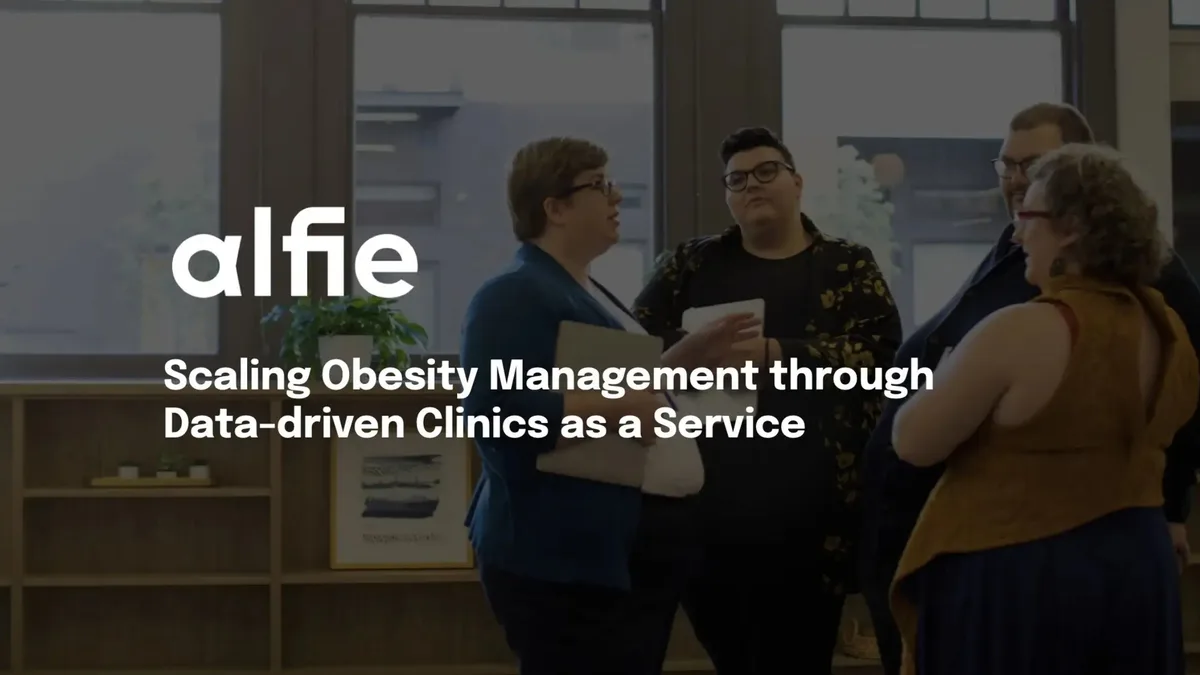 Pitch deck: Alfie Health grabs $2.1 million to treat obesity with AI · slide 1