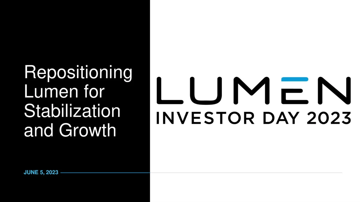 Lumen | Investor Day Presentation Deck | 47 slides · slide 1