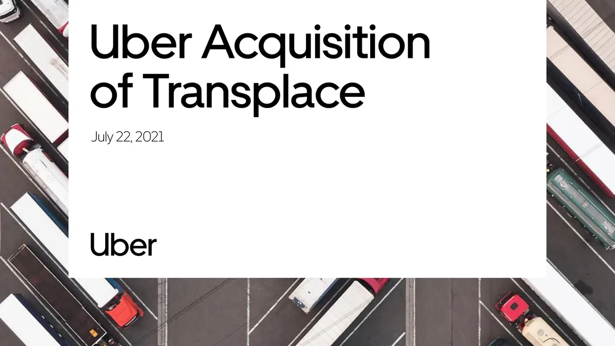 Uber | Mergers and Acquisitions Presentation Deck | 20 slides · slide 1