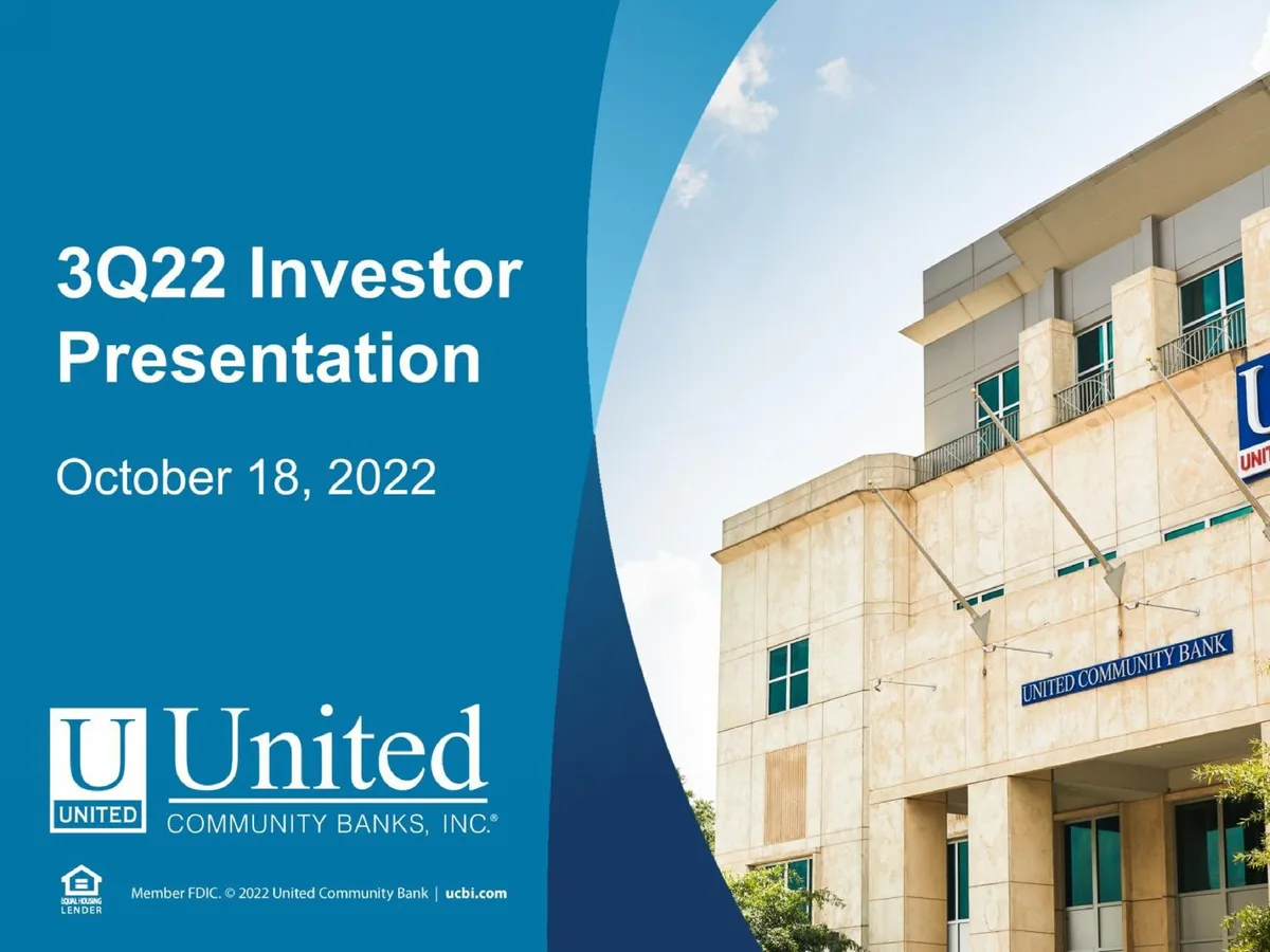 United Community Banks | Results Presentation Deck | 24 slides · slide 1