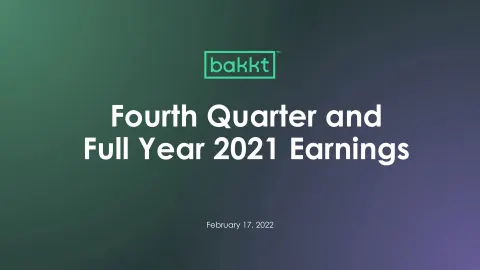 Bakkt | Results Presentation Deck | 27 slides