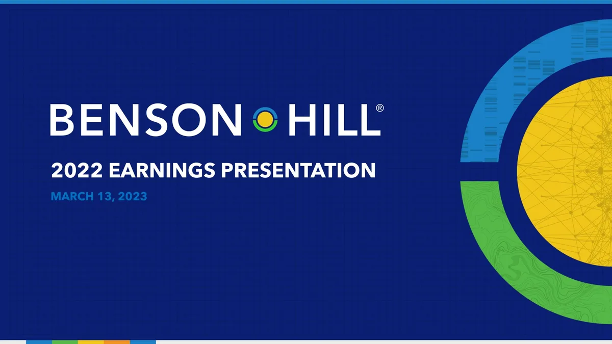 Benson Hill | Investor Presentation Deck | 22 slides · slide 1