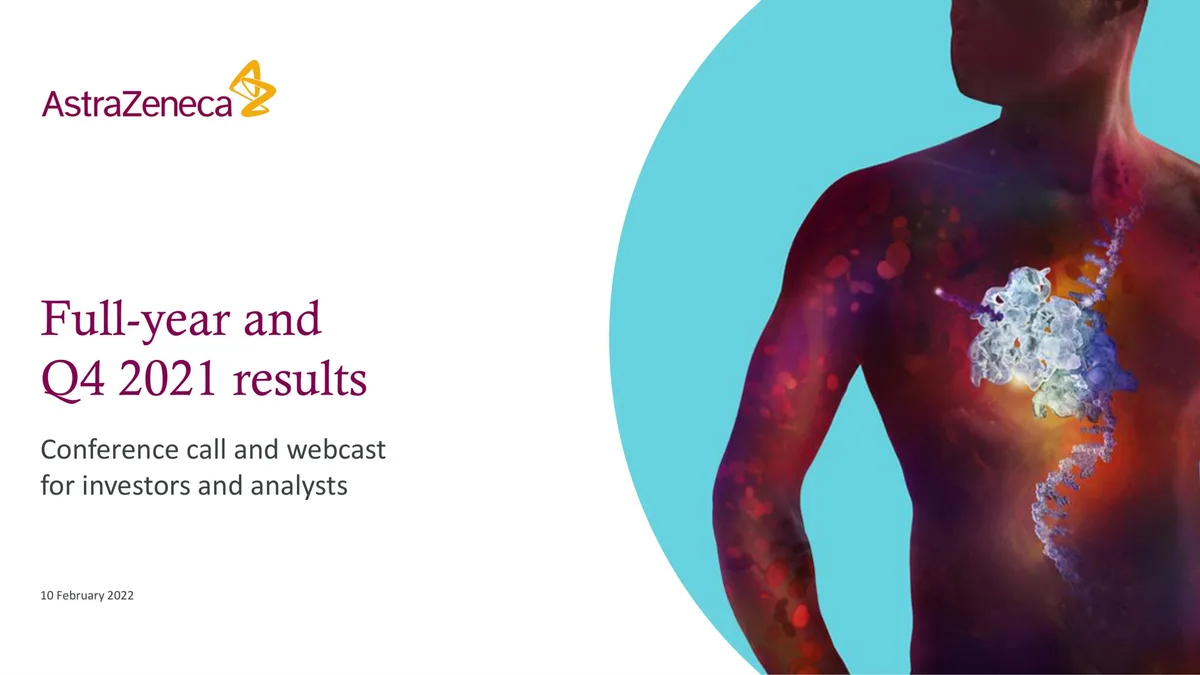 AstraZeneca | Results Presentation Deck | 39 slides · slide 1
