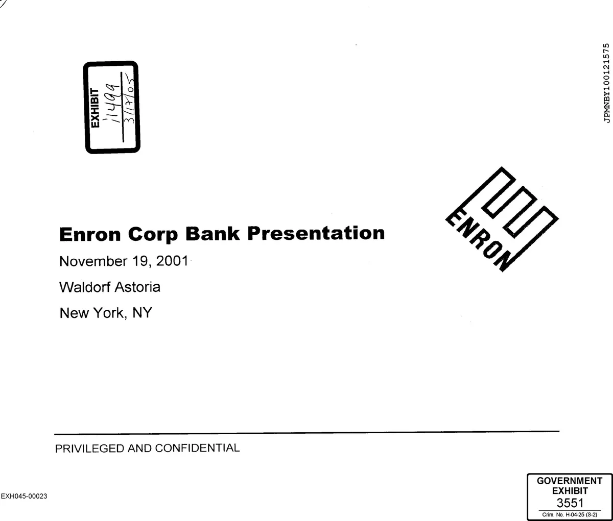 Includes legal exhibit stamps and government exhibit markings.